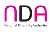 NDA: National Disability Authority Logo. Click to visit website.